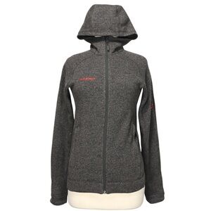 Mammut Swiss Design Wool Blend Hoodie Jacket Gray Pockets Men’s Small